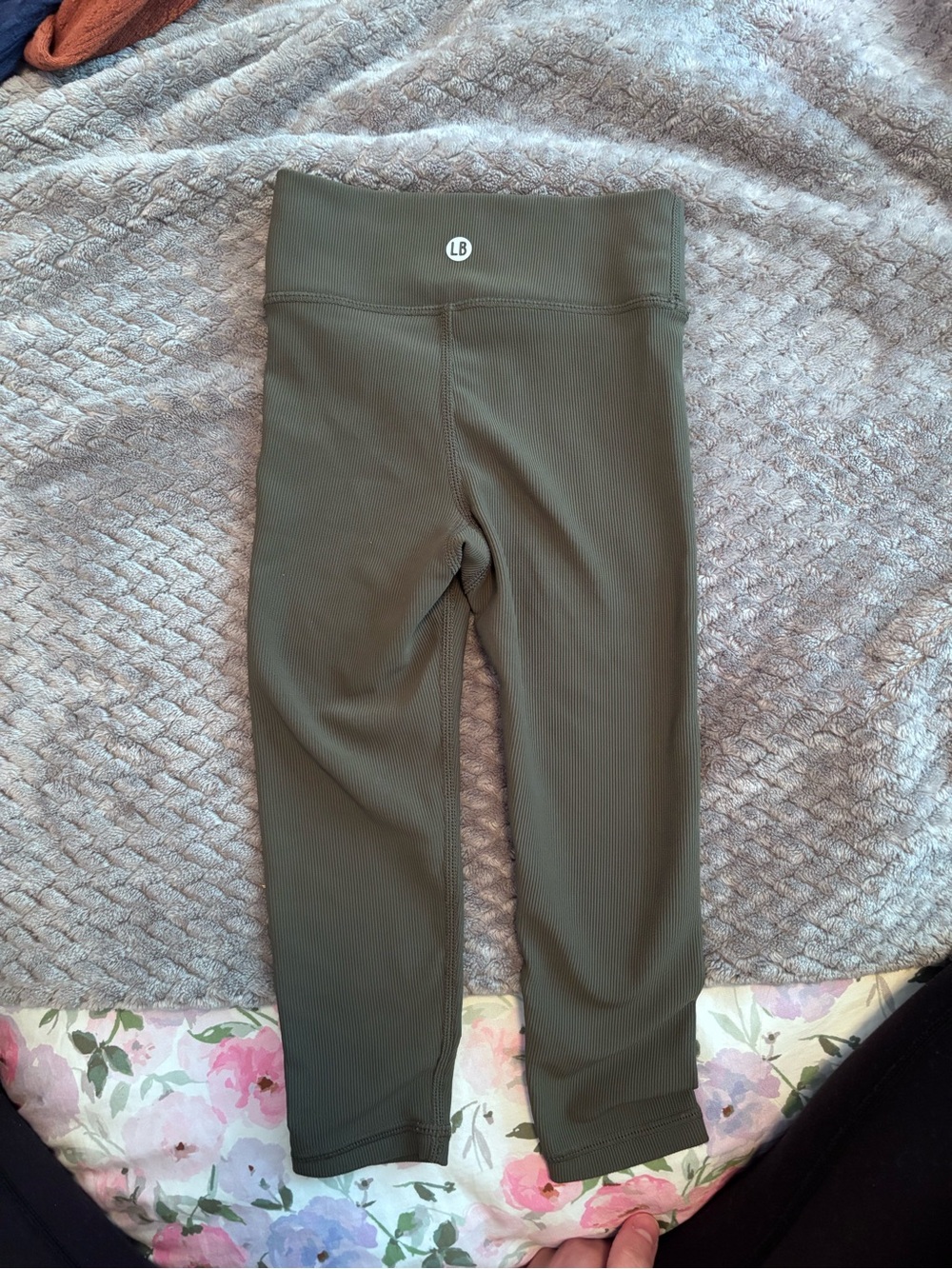 NWOT Little Bipsy Olive Ribbed Kids Leggings. 18-24 Months.